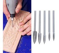 Yunobi 5 unids/set DIY acero inoxidable tallado madera grabado broca conjunto fresado raíz tallar herramientas para carpintería
