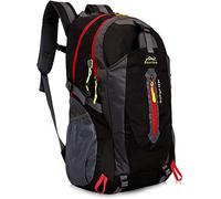 yunplus Mochila de senderismo, ligera, multifuncional, informal, resistente al agua, 40 L, camping, senderismo, mochila para ciclismo, viaje, escalada, deportes al aire libre, Infantil, negro