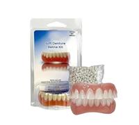 Yunpso Dentures, Yunpso Denture Silicone Reline Kit, Yunpso Soft Denture Reline Kit, Nap on Dentures Silicone Fake Teeth Top Bottom, Teeth Veneers for Men and Women (1Set)