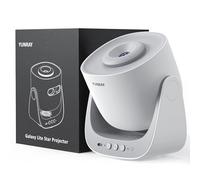 YUNRAY Proyector de Galaxias y Estrellas Real, Proyector Estrellas Galaxia Planetario Techo Lámpara Realista Luz Nocturna con Batería, Galaxy Lite para Niños Aultos Regalo - 2 Discos