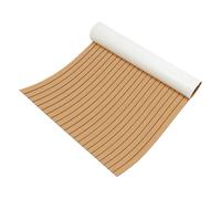 YUNRUX Alfombrilla de suelo de 240 x 120 cm de espuma de teca para suelo de autocaravana, barco, yate, suelo de espuma, alfombrilla de espuma, alfombrilla para suelo (marrón + rayas negras)