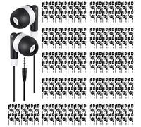 Yunsailing Paquete de 150 auriculares a granel para aula, auriculares intraurales de 3,5 mm con cable para estudiantes, adultos, escuelas, hospitales, hoteles, biblioteca, museos, Android, MP3, regalo