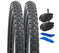 YUNSCM 2 neumáticos de bicicleta de 26 pulgadas de 26 x 1.95/53-559 y 26 pulgadas, válvula Schrader compatible con neumáticos y tubos de bicicleta de 26 x 1.75 26 x 1.90 26 x 1.95 26 x 2.0 (Y-820)