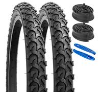 YunSCM 2 neumáticos plegables de 20 pulgadas, 20 x 1,95 pulgadas, 2 unidades, tubo de 20 pulgadas, válvula AV32 mm, compatible con 53-406, bicicleta de montaña, bicicleta de carretera, bicicleta de