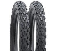 YUNSCM 2-PCS 16 Pulgada Bicicleta Cubierta 16x2.40/64-305 Compatible with 16x2.35 16x2.4 All-Terrain Directional Tread Bicicleta Bike Cubierta (Y-1214)