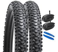 YUNSCM 2-PCS 20 Pulgada Montaña Bicicleta Cubierta 20x2.125/54-406 and 20 Pulgada Bicicleta Cámara de Aire Schrader Valve Compatible with 20x2.0 20x2.10 20x2.125 20x2.15 Bike (Y-361)