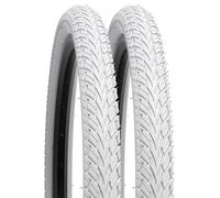 YUNSCM 2-PCS 24 Pulgada White Bicicleta Cubierta 24x1.75/47-507 Compatible with 24x1.75 24X1.75 Ruta Bicicleta Bike Cubierta (Y-807)