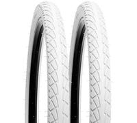 YUNSCM 2-PCS 26 Pulgada Ruta Bicicleta Cubierta 26x1.95/53-559 Compatible with 26x1.95 26x2.0 Bicicleta Bike Cubierta-White (Y-1055)