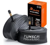 YunSCM 2Pcs 44/52-622 Engrosar 700C cámaras de Aire 700x44C/45C/48C/50C AV48mm Schrader Valve Compatible 28x1 1/2 28x1.75 700x44C 700x45C 700x48C 700x50C