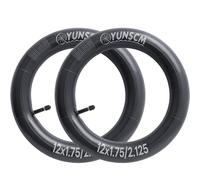 YunSCM 2Pcs 45/57-203 cámaras de Aire 12x1.75/1.95/2.125 AV32mm Valve Compatible 12 Pulgadas Bicicleta cámaras de Aire Balance Bike/Velo Enfant 12x1.75 12x1.95 12x2.0 12x2.10 12x2.125