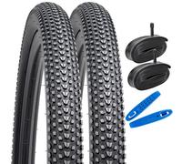 YunSCM 2Pcs Plegable 26 Pulgada Neumáticos 26x1.95 ETRTO 50-559 más 2Pcs 26 Pulgada Cámara de Aire AV32mm Valve Compatible Bike 26x1.95 26x2.0 Neumáticos and Cámara de Aire