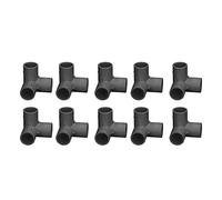 Yunseity 10 Piezas de 3 Vías Accesorios de Tubería de Plástico PVC Right Tee Conector de la Esquina de 20 Mm Diámetro Interno - Aplicación Amplia - Hecho de Material PVC de Grado de Muebles Fácil de