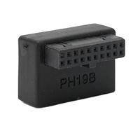 Yunseity Adaptador de Panel Frontal USB, Codo Vertical de 90 Grados USB 3.0 Adaptador de Cabezal de 19 Pines a 20 Pines, para Placa Base de PC(Tipo B)