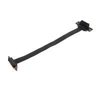 Yunseity Cable de Extensión PCIe 3,0 1X, Adaptador de Tarjeta Elevadora de ángulo Recto Doble de 90 Grados, Transmisión de Alta Velocidad, Extensor PCIe 1X Móvil (30 centimetros)