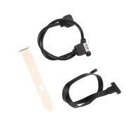 Yunseity Cable de Panel Frontal Tipo E a Tipo C Cable de Extensión de 20 Gbps con Soporte, 1,6 Pies de Largo, Admite 5 Gbps, Material de PVC