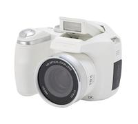 Yunseity Cámara DSLR de Viaje 4K Ultra HD 60m Zoom LED LED Flash Recorder para Paisajes de Retrato Cámara Digital Retro (White)