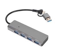 Yunseity Concentrador USB C, Estación de Acoplamiento 4 en 1 Tipo C USB 3.0, Transmisión de Alta Velocidad, Dongle USB C de 5 Gbps para PC, Portátil, Tableta y Teléfono