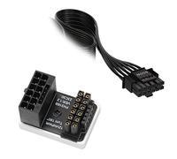 Yunseity Conector de ángulo de 180 Grados Macho a Hembra de 16 Pines, Placa Adaptadora de Corriente de Conector ATX3.0 PCIe 5,0 12VHPWR de 600W, para Tarjeta Gráfica 12 + 4P (Plata)