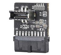 Yunseity Conector USB 3.0 a Tipo E, Conector de Encabezado de Panel Frontal USB 3.1 a Conector de Panel Frontal USB 3.0 Adaptador de Extensión de Encabezado de 20 Pines, para Placa Base