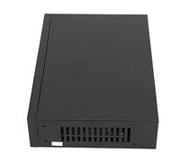 Yunseity Conmutador PoE de 10 Puertos, 8 Puertos PoE+ 2 Rj45 de 100 M, Ieee802.3az, sin Ventilador, Conmutador de Rojo de Aleación de Aluminio, Optimización de Trraf, Plug and Play