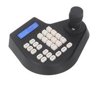 Yunseity Controlador de Joystick de Cámara PTZ, Teclado Controlador de Cámara PTZ Analógico con Joystick 2D, Bus para Cámaras de Vídeo PTZ Pan Tilt (Enchufe de la UE)