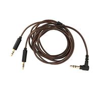 Yunseity Elegante 47.2 Pulgadas de 3.5 Mm a Cable de Reemplazo de Auriculares Dual de 2.5 Mm con Enchufe Chapado Dorado para Tabletas y Computadoras Portátiles