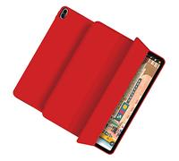 Yunseity Funda para Tableta, Fonda Protectora Suave a Prueba de Golpes para Tableta iOS 11 2022 de 10,5 Pulgadas, Conportes con Portalas y Cubierta Sleep Wake (Rojo)
