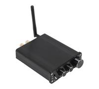 Yunseity HiFi Dual Canal Amplificador de Potencia de bajo y Crepbilo Ajuste de la Perilla Dual Entrada Condensadores de Estado Sólido para Audiófilos de Entretenimiento en el Hogar Silver (Enchufe
