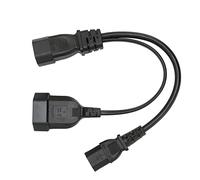 Yunseity IEC320 C14 a IEC320 C13 Y Splitter Cable Professional para Computadoras Portátiles 10A Vida de PVC Retardante