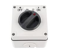Yunseity Interruptor de Aislamiento a Prueba de Polvo a Prueba de Agua Al Aire Libre con Botones Rotativos e Indicadores para Componentes de Control Industrial, Material Resistente Al Fuego y (3P20A)