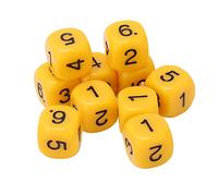 Yunseity Juego de 20 Dados Numéricos de 6 Caras, Cubos de Plástico de 1,6 Cm con Esquinas Redondas para Juegos de Mesa y Herramientas de Enseñanza de Matemáticas en el Aula, Bloques Multicolores