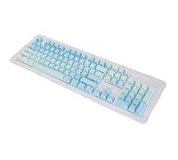 Yunseity Juego de Teclas PBT de 104 Teclas, Proceso de Teñido por Inmersión, Teclas con Degradado Azul, Reemplazo de Teclas para Teclado Mecánico 61/87/104