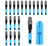 Yunseity Kit de Conector Rápido de Fibra óptica de 20 Piezas, Adaptador de Conectores Rápidos de Fibra óptica SC/UPC Reutilizable, para SC/UPC