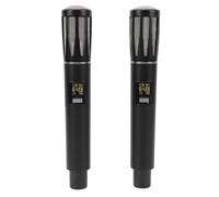 Yunseity Micrófono Inalámbrico UHF Dual, Alcance de 100 M, Conector de 1/4, 500 MAh para Reuniones (Black)
