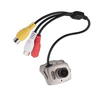 Yunseity Mini Cámara, 3,6mm 6 LED con Cable CMOS Audio/Video Cámara de Vigilancia CCTV, Micro Cámara de Vídeo Digital de Visión Nocturna Compatible con PAL/NTSC(Sistema PAL)