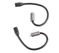 Yunseity Mmcx hasta 2 Pines de 0.78 Mm Cable Adaptador con Enchufe Dorado, Sonido Libre para la Uta Trn Queen, 2 Paquete