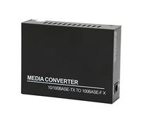 Yunseity Módem Avanzado de Fibra óptica 10M 100m RJ45 Puerto a 100Base Multimode Fiber Media Converter con Modo Dúplex Completo para Entusiastas de la Tecnología, Negro de Metal (Enchufe de la UE)