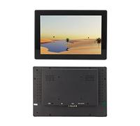 Yunseity Monitor de Pantalla Táctil de 10,1 Pulgadas, Monitor IPS de 1280x800, PantallaVGA USB, IP65 a Prueba de Salpicaduras, para, Ordenador Portátil (Enchufe de la UE 100-240V)