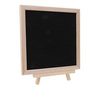 Yunseity Tablero de Letras de Fieltro, Marco de Madera de Pino de 10.0 X 10.0 in, Tablero de Mensajes Intercambiable con 340 Caracteres para Decoración del Hogar, Anuncios de Boda y Aprendizaje en
