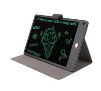Yunseity Tableta de Escritura LCD de 12 Pulgadas con Estuche de PU, Bloc de Dibujo Electrónico Que Cuida los Ojos para Redactar y Tomar Notas con Función de Eliminación con un Toque y Bloqueo