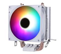 Yunseity Ventilador Enfriador de CPU RGB de 90 Mm con Disipador Térmico, Ventilador de Enfriamiento de CPU de 3 Pines y 2 Tubos de Calor con Soporte, Enfriador de Aire de CPU de Velocidad