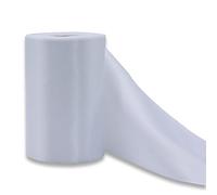 YUNSHANGHE 1 rollo de cinta de raso satén 9,5 cm x 20 m, cinta de satén grande para decoración boda cumpleaño, ceremonia de apertura, lazos para sillas, envolver regalos, manualidades (blanco)