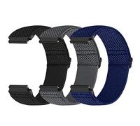 Yunshare Correa de reloj de liberación rápida de 18 mm, 19 mm, 20 mm, 22 mm, 24 mm, correas elásticas de nailon para reloj Samsung Galaxy Watch/Garmin/Fossil/Amazfit/Huawei, 3 piezas, 24mm, Nailon, No