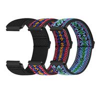 Yunshare Correa de reloj de liberación rápida de 18 mm, 19 mm, 20 mm, 22 mm, 24 mm, correas elásticas de nailon para reloj Samsung Galaxy Watch/Garmin/Fossil/Amazfit/Huawei, 3 piezas, 24mm, Nailon, No