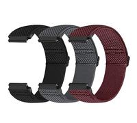 Yunshare Correa de reloj de liberación rápida de 18 mm, 19 mm, 20 mm, 22 mm, 24 mm, correas elásticas de nailon para reloj Samsung Galaxy Watch/Garmin/Fossil/Amazfit/Huawei, 3 piezas, 24mm, No es una