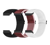 Yunshare Correa de reloj de liberación rápida de 18 mm, 19 mm, 20 mm, 22 mm, 24 mm, correas elásticas de nailon para reloj Samsung Galaxy Watch/Garmin/Fossil/Amazfit/Huawei, 3 piezas, 24mm, Nailon, No