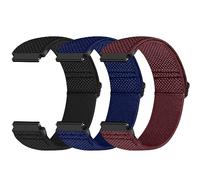 Yunshare Correa de reloj de liberación rápida de 18 mm, 19 mm, 20 mm, 22 mm, 24 mm, correas elásticas de nailon para reloj Samsung Galaxy Watch/Garmin/Fossil/Amazfit/Huawei, 3 piezas, 24mm, Nailon, No