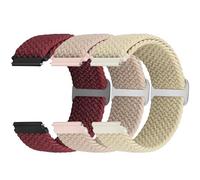 Yunshare Correa elástica trenzada de cierre rápido, 18 mm, 19 mm, 20 mm, 22 mm, 24 mm, nailon, correa de reloj para Samsung, Garmin, Fossil, Amazfit, Huawei Watch, 3 unidades