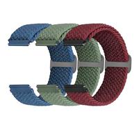 Yunshare Correa elástica trenzada de cierre rápido, 18 mm, 19 mm, 20 mm, 22 mm, 24 mm, nailon, correa de reloj para Samsung, Garmin, Fossil, Amazfit, Huawei Watch, 3 unidades