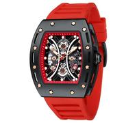 YUNSML Reloj de pulsera para hombre, de moda, deportivo, de lujo, cronógrafo, impermeable, para vestir, negocios, trabajo, esfera cuadrada, analógico, calendario luminoso, reloj de pulsera para